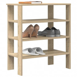 Półka na buty, dąb sonoma, 61x32x70 cm, materiał drewnopochodny