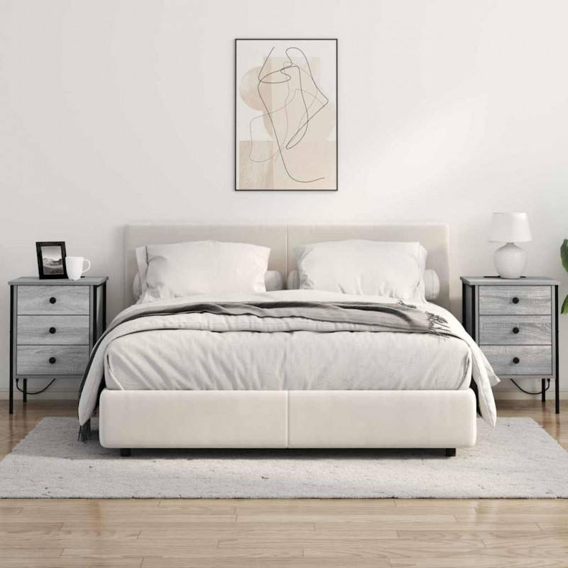 Szafka Nocna z szufladą 2 pcs Szary Sonoma 42 x 41 x 61 cm