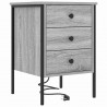 Szafka Nocna z szufladą 2 pcs Szary Sonoma 42 x 41 x 61 cm