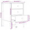 Szafka Nocna z szufladą 2 pcs Szary Sonoma 42 x 41 x 61 cm
