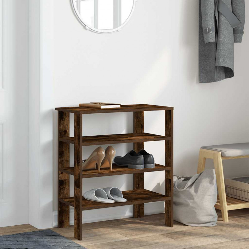 Półka na buty, przydymiony dąb, 61x32x70 cm