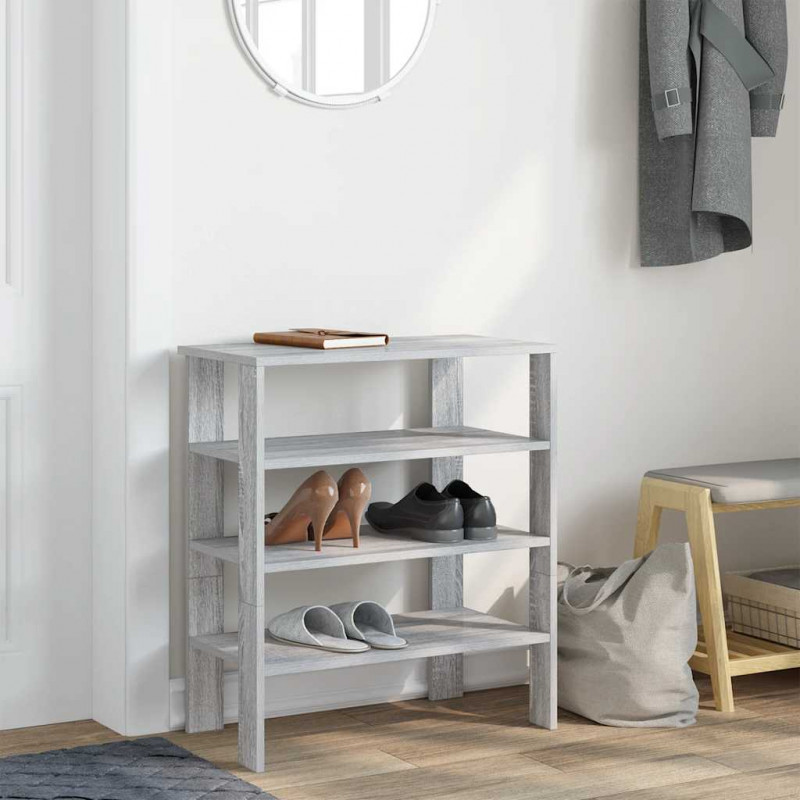 Półka na buty, szary dąb sonoma, 61x32x70 cm