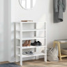 Półka na buty, biała, 61x32x87,5 cm, materiał drewnopochodny