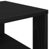 Półka na buty, czarna, 61x32x87,5 cm, materiał drewnopochodny