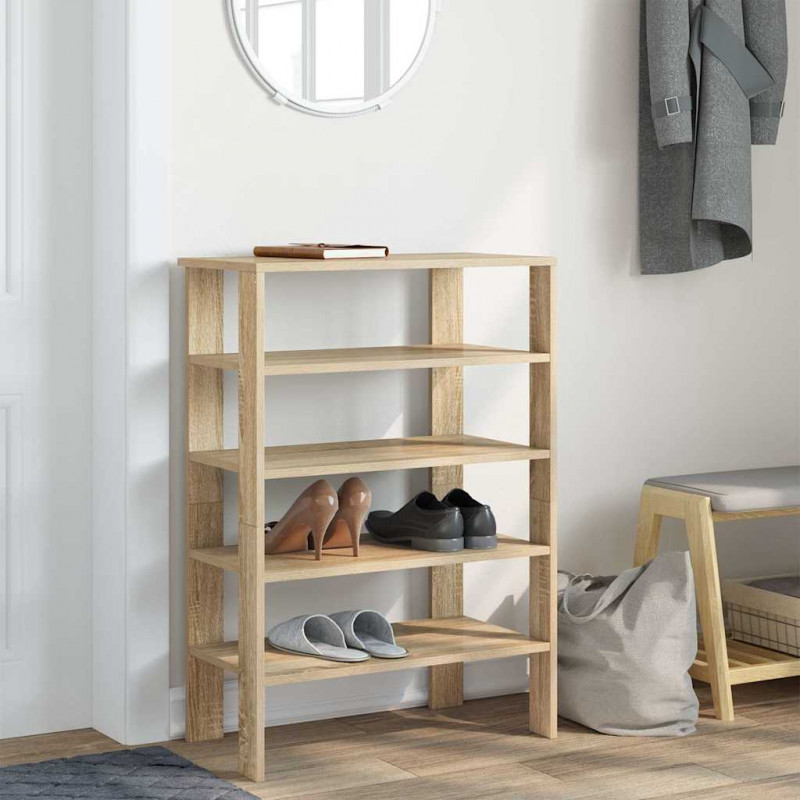 Półka na buty, dąb sonoma, 61x32x87,5 cm