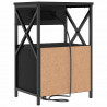 Szafka Nocna z szufladą 2 pcs Czarny Dąb 40 x 31 x 60 cm