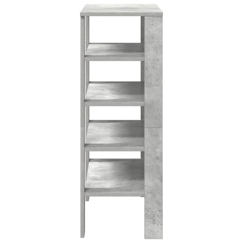 Półka na buty, szarość betonu, 61x32x87,5 cm