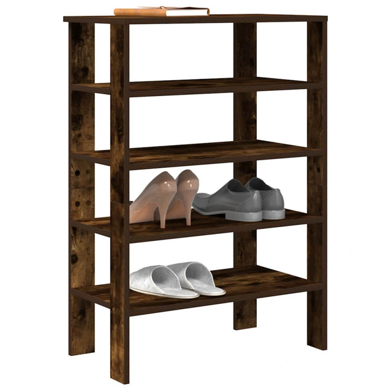 Półka na buty, przydymiony dąb, 61x32x87,5 cm