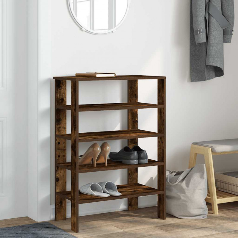 Półka na buty, przydymiony dąb, 61x32x87,5 cm