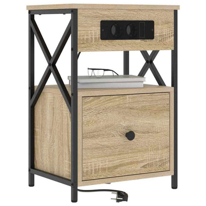 Szafka Nocna Dąb Sonoma 40 x 31 x 60 cm Materiał drewnopochodny