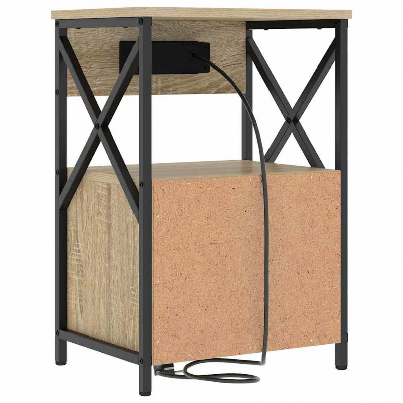 Szafka Nocna Dąb Sonoma 40 x 31 x 60 cm Materiał drewnopochodny