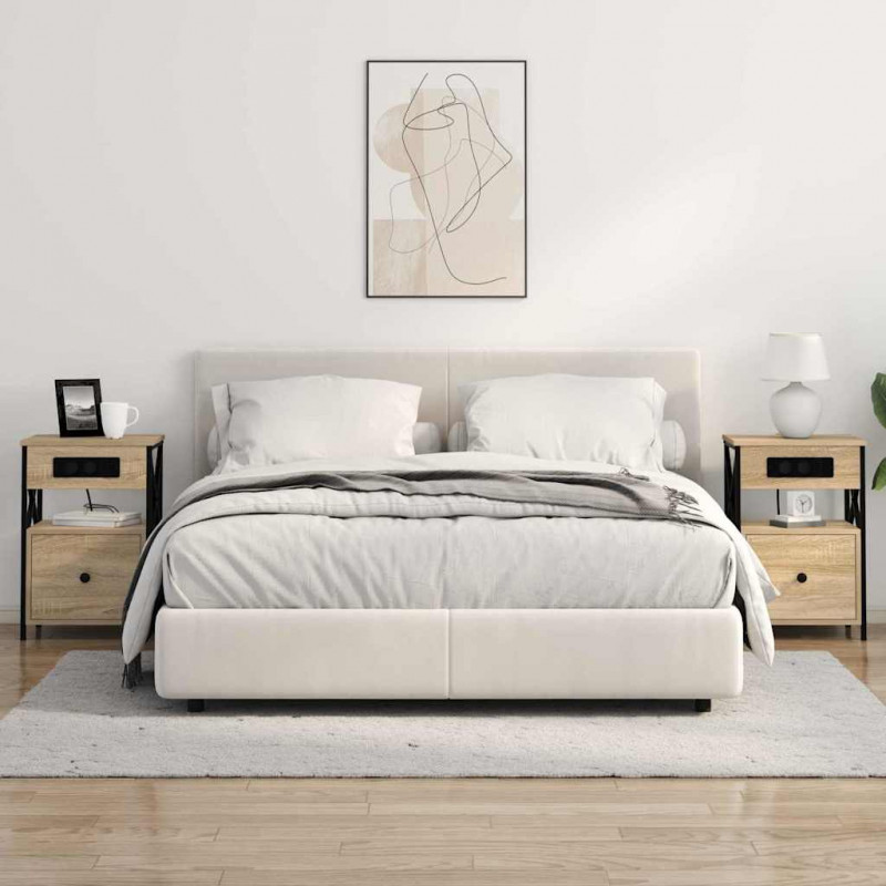 Szafka Nocna z szufladą 2 pcs Dąb Sonoma 40 x 31 x 60 cm