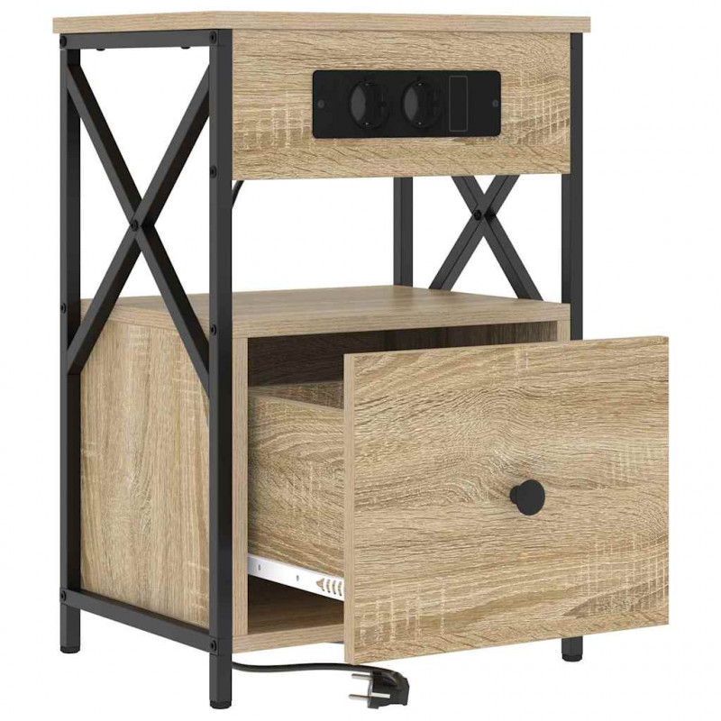 Szafka Nocna z szufladą 2 pcs Dąb Sonoma 40 x 31 x 60 cm