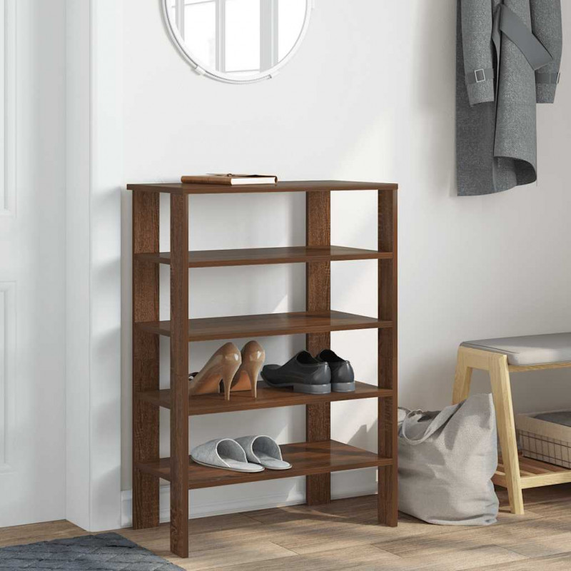 Półka na buty, brązowy dąb, 61x32x87,5 cm