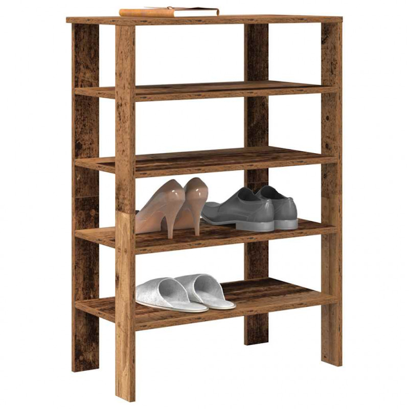 Półka na buty, stare drewno, 61x32x87,5 cm