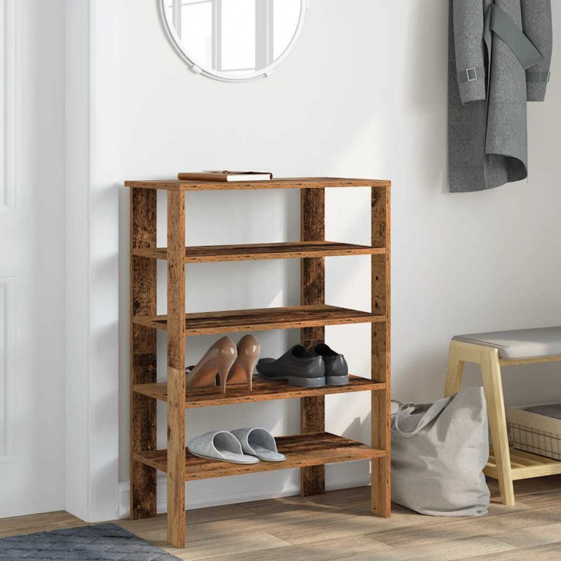 Półka na buty, stare drewno, 61x32x87,5 cm