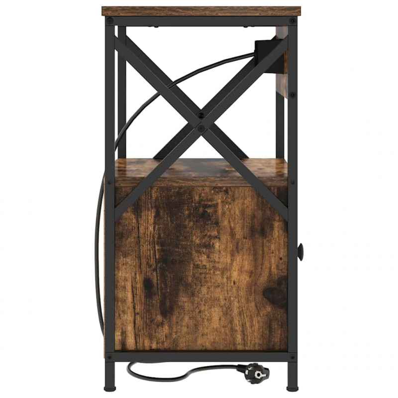 Szafka Nocna z szufladą 2 pcs Dąb wędzony 40 x 31 x 60 cm