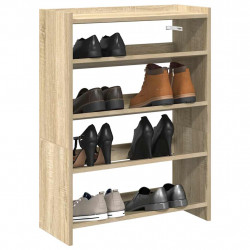 Stojak na buty, dąb sonoma 60x25x81 cm, materiał drewnopochodny