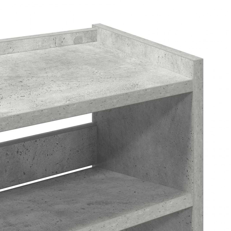 Półka na buty, betonowa szarość, 60x25x81 cm