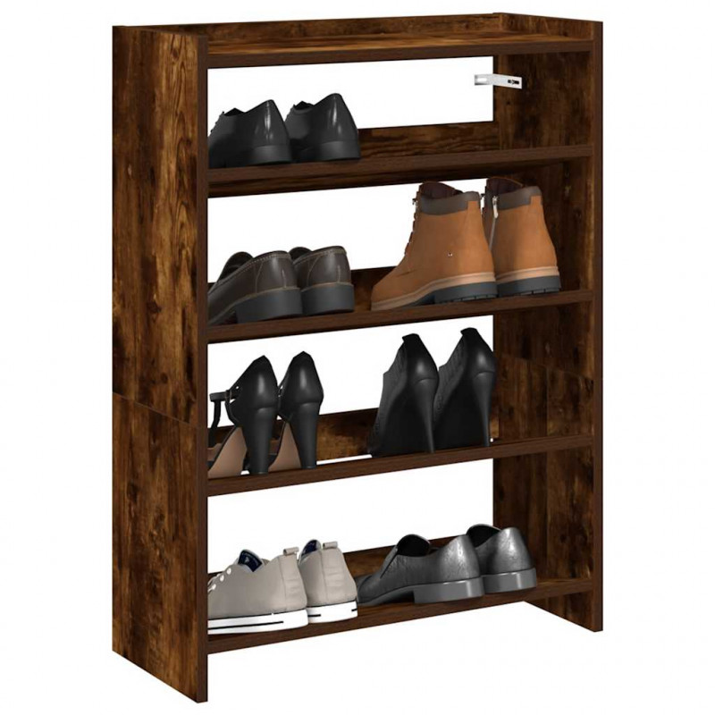 Półka na buty, przydymiony dąb, 60x25x81 cm