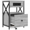 Szafka Nocna z szufladą 2 pcs Szary Sonoma 40 x 31 x 60 cm