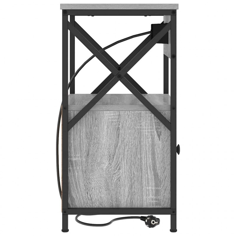 Szafka Nocna z szufladą 2 pcs Szary Sonoma 40 x 31 x 60 cm
