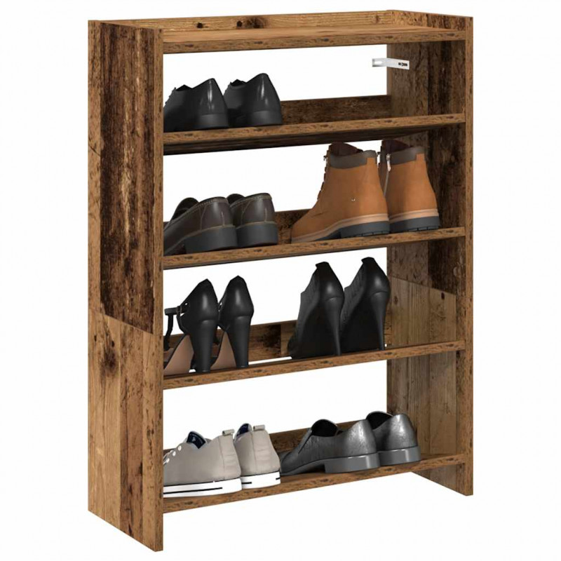 Półka na buty, stare drewno, 60x25x81 cm