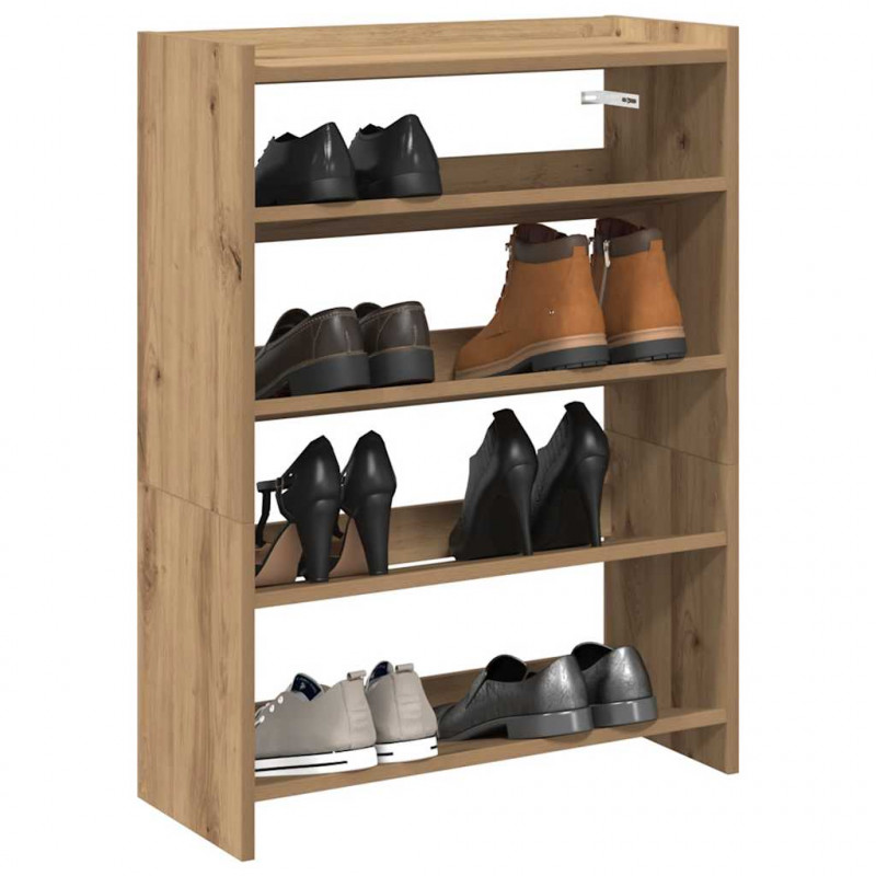 Stojak na buty, dąb artisan, 60x25x81 cm