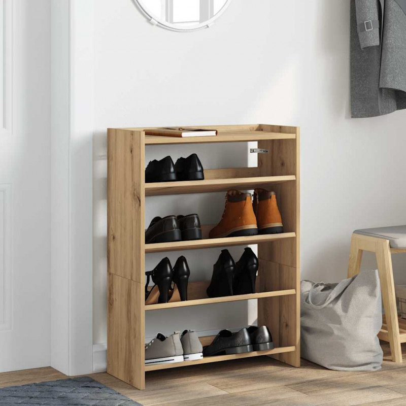 Stojak na buty, dąb artisan, 60x25x81 cm
