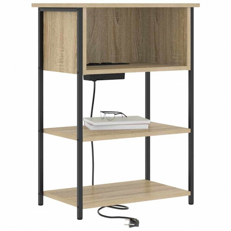 Szafka Nocna Dąb Sonoma 55 x 31 x 76 cm Materiał drewnopochodny