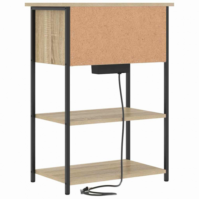Szafka Nocna Dąb Sonoma 55 x 31 x 76 cm Materiał drewnopochodny