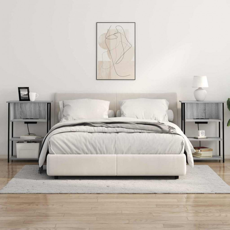Szafka Nocna Szary Sonoma 55 x 31 x 76 cm