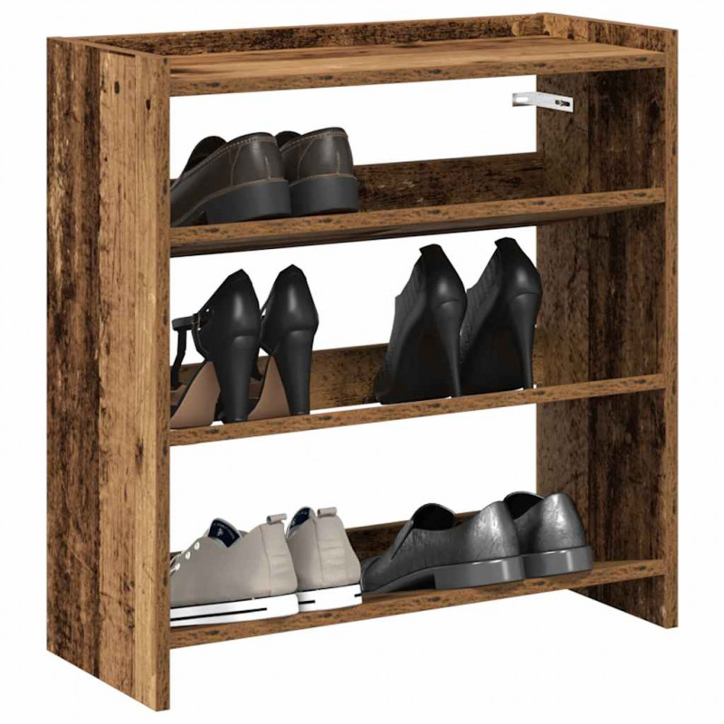 Stojak na buty, stare drewno, 60x25x62 cm
