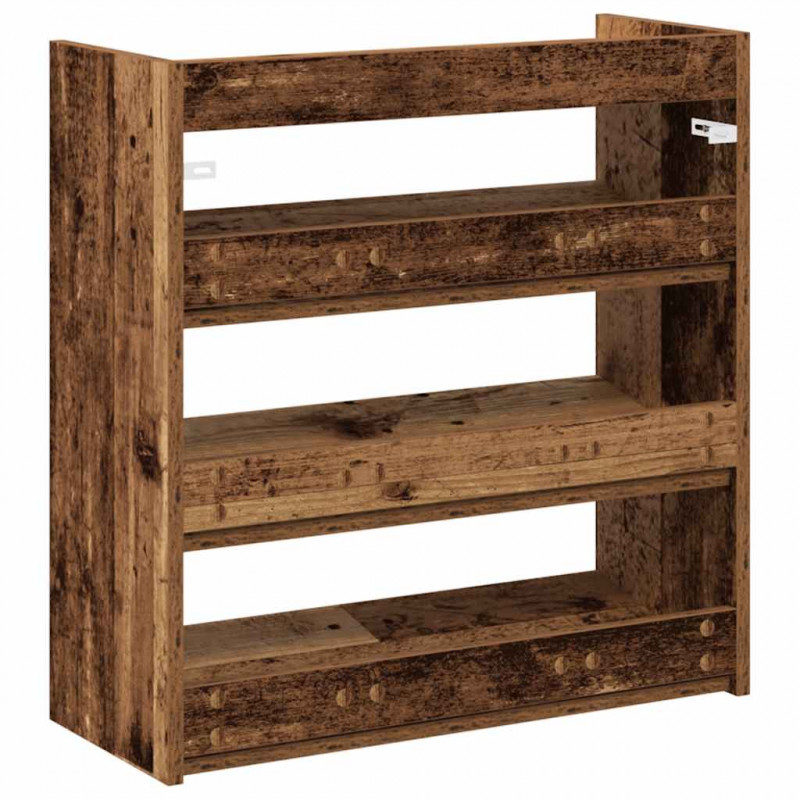 Stojak na buty, stare drewno, 60x25x62 cm