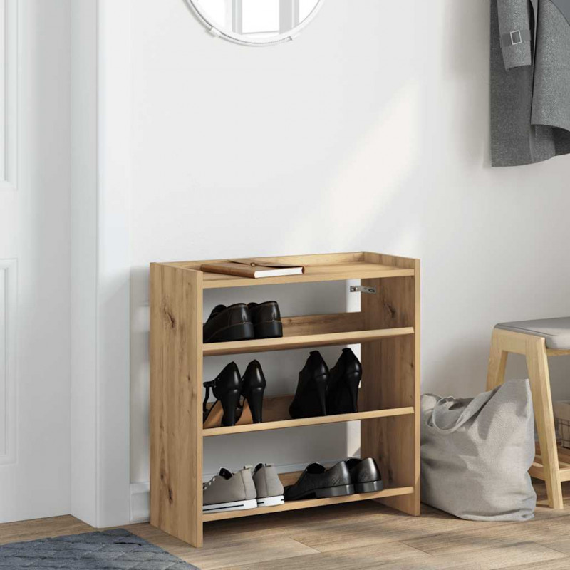 Stojak na buty, dąb artisan, 60x25x62 cm