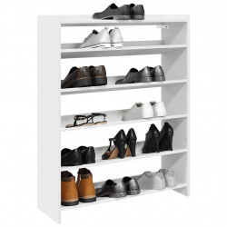Stojak na buty, biała, 80x25x100 cm, materiał drewnopochodny