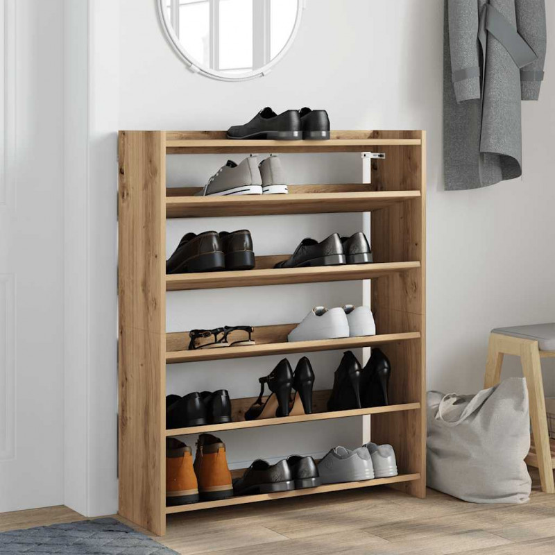 Półka na buty, dąb artisan, 80x25x100 cm