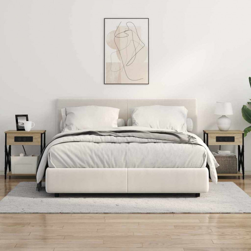 Szafka Nocna 2 pcs Dąb Sonoma 41 x 31 x 51 cm