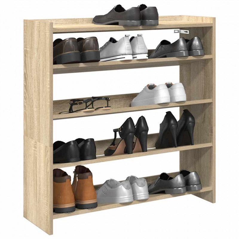 Półka na buty, dąb sonoma 80x25x81 , materiał drewnopochodny