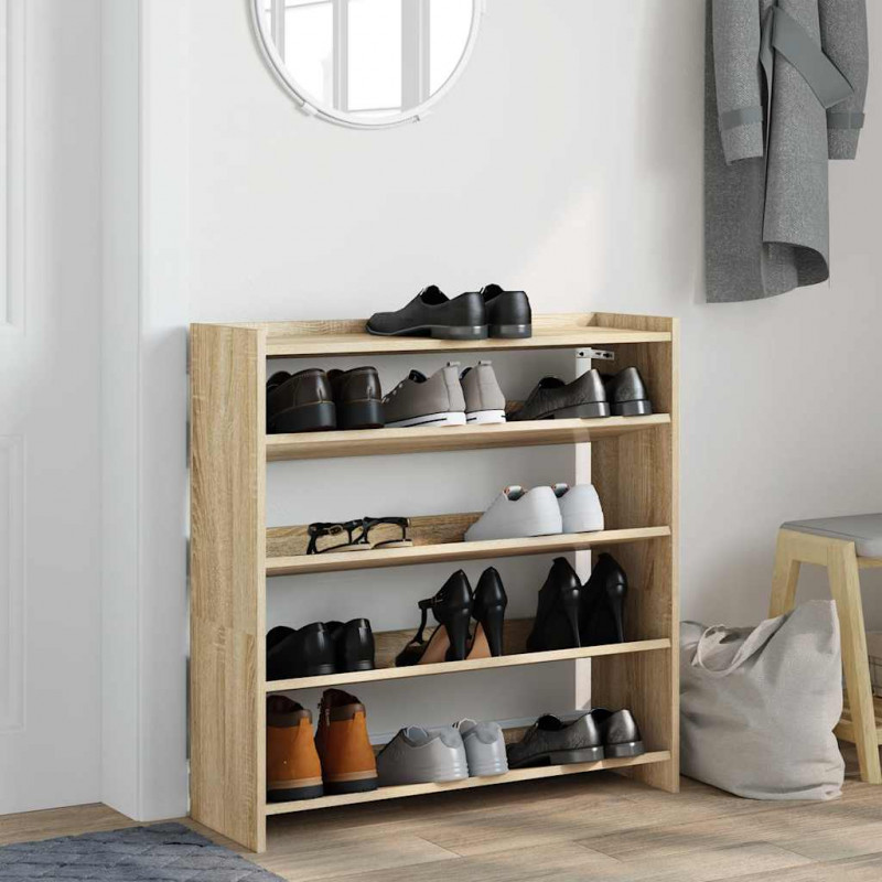 Półka na buty, dąb sonoma 80x25x81 , materiał drewnopochodny