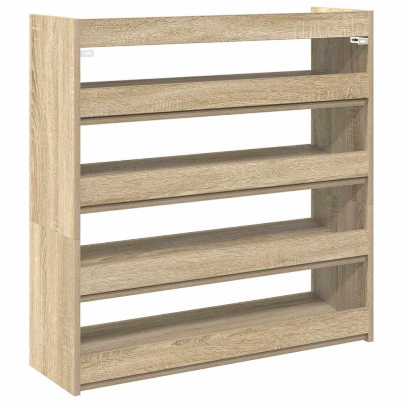 Półka na buty, dąb sonoma 80x25x81 , materiał drewnopochodny