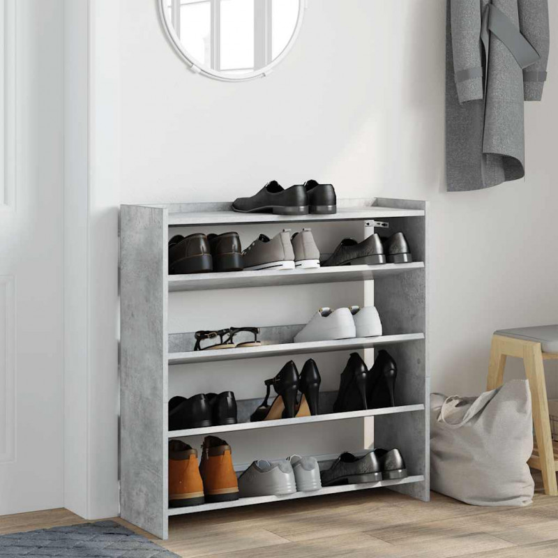 Półka na buty, betonowa szarość, 80x25x81 cm