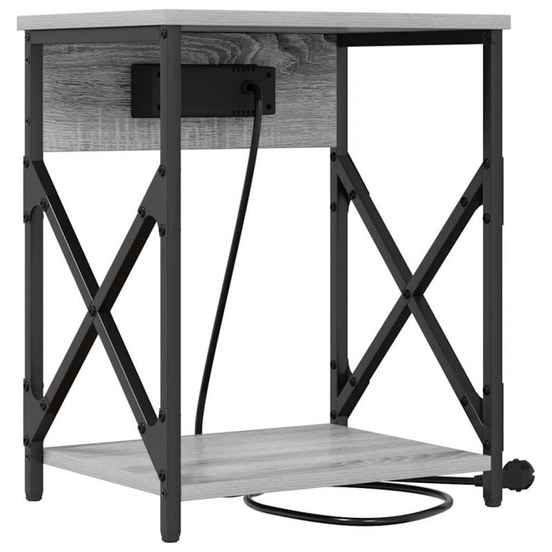 Szafka Nocna Szary Sonoma 41 x 31 x 51 cm