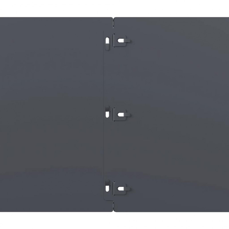 Obrzeża trawnikowe 10 szt. Antracyt Stal walcowana na zimno