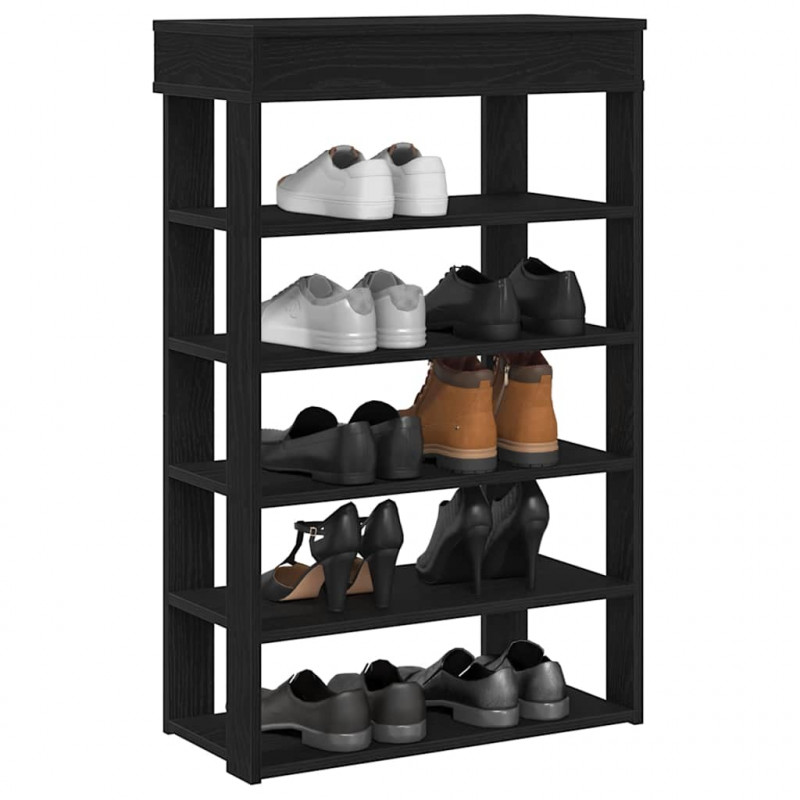 Stojak na buty, czarny, 60x30x98 cm, materiał drewnopochodny