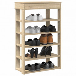 Stojak na buty, dąb sonoma, 60x30x98cm, materiał drewnopochodny