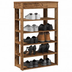 Stojak na buty, stare drewno, 60x30x98 cm