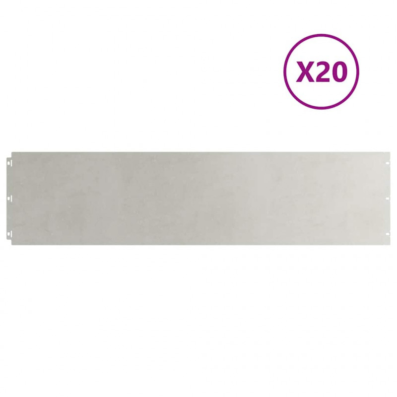 Obrzeża trawnikowe 20 szt. 25x103 cm Stal nierdzewna