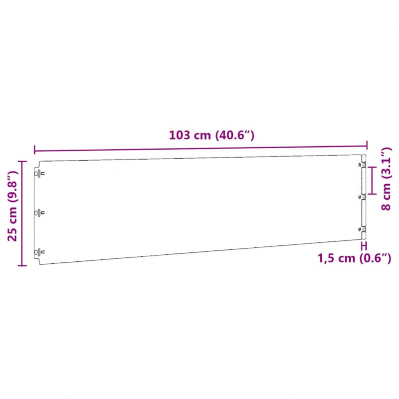 Obrzeża trawnikowe 20 szt. 25x103 cm Stal nierdzewna