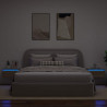 Wiszące szafki nocne z LED, 2 szt., dąb sonoma